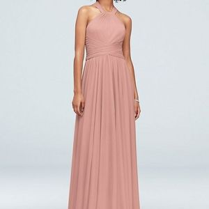 David's Bridal Ballet Pink Bridesmaids Dress